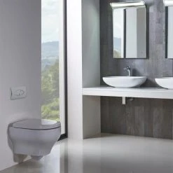 Roper Rhodes Note Wall Hung WC Pan & Soft Close Seat -Toilets Shop NWHPAN 8704WSC D1 460