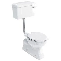 Burlington Concealed S Trap Bottom Outlet Low-Level WC with 520mm Ceramic Lever Cistern