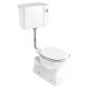 Burlington Concealed S Trap Bottom Outlet Low-Level WC with 440mm Push Button Cistern -Toilets Shop P19 C4 T31CHR P