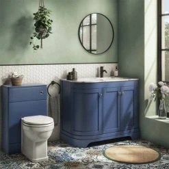 Period Bathroom Co. 500mm Cobalt Blue Toilet Unit with Cistern + Traditional Pan 12 Period Bathroom Co. 500mm Cobalt Blue Toilet Unit with Cistern + Traditional Pan -Toilets Shop PBC5BLW d5 460