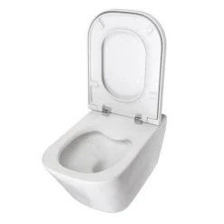 Roca The Gap Rimless Wall Hung Toilet + Compact Soft Close Seat 10 Roca The Gap Rimless Wall Hung Toilet + Compact Soft Close Seat -Toilets Shop RCGPWC3 D1 460