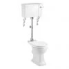 Burlington Rimless Medium Level WC with 520mm Lever Cistern -Toilets Shop RIM 520 MLLC P