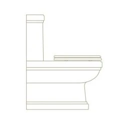 Burlington Riviera Close Coupled BTW Toilet with Soft Close Seat 7 Burlington Riviera Close Coupled BTW Toilet with Soft Close Seat -Toilets Shop RIVCCBTW D5 460
