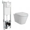 RAK Resort Wall Hung Rimless Pan incl. Dual Flush Concealed WC Cistern with Frame -Toilets Shop RSTWHPAN XTY005 p