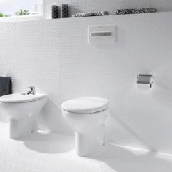Roca Laura Back To Wall Pan with Soft-Close Seat -Toilets Shop Roca Laura Back To Wall Pan with Soft Close Seat d2 460