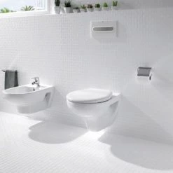 Roca Laura Wall Hung Pan with Soft-Close Seat 7 Roca Laura Wall Hung Pan with Soft-Close Seat -Toilets Shop Roca Laura Wall Hung Pan with Soft Close Seat d2 460