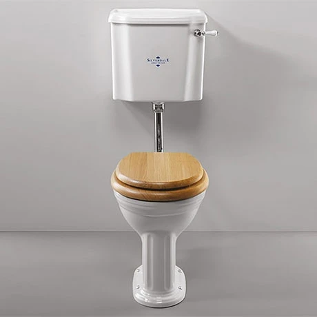 Silverdale Belgravia Low Level Toilet with Chrome Fittings - Excludes Seat 3 Silverdale Belgravia Low Level Toilet with Chrome Fittings - Excludes Seat