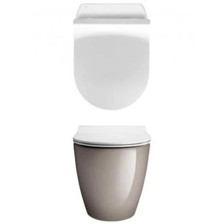 Crosswater - Svelte Back to Wall Pan with Soft Close Seat - Platinum 3 Crosswater - Svelte Back to Wall Pan with Soft Close Seat - Platinum - Image 2