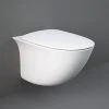 RAK Sensation Rimless Wall Hung Pan + Soft-Close Seat -Toilets Shop SENWHPANSC MX P 1