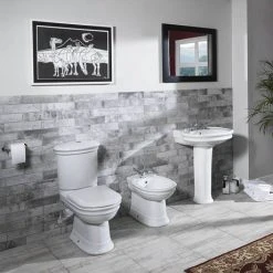 Silverdale Hillingdon Close Coupled Toilet inc. Soft Close Seat -Toilets Shop SHCCSC D5 460