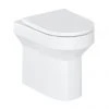 Britton Shoreditch Round Rimless Back To Wall Pan + Soft Close Seat -Toilets Shop SHR.046 P