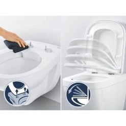 Grohe Solido 0.82m Frame / Euro Rimless Complete WC 5 in 1 Pack + FREE TOILET ROLL HOLDER -Toilets Shop SOLI 5IN1 EU D1 460