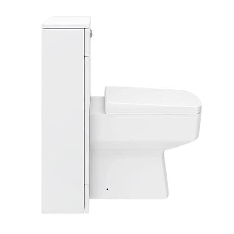 Nova High Gloss White BTW WC Unit incl. Cistern + Square Pan W500 x D200mm 5 Nova High Gloss White BTW WC Unit incl. Cistern + Square Pan W500 x D200mm - Image 3