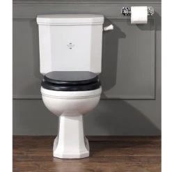 Silverdale Empire Art Deco Close Coupled Toilet - Excludes Seat