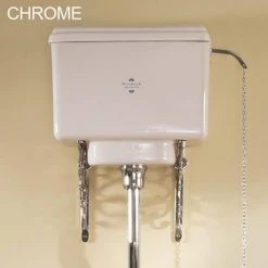 Silverdale Victorian Blue Garden Pattern High Level Toilet - Excludes Seat -Toilets Shop Silverdale Victorian Blue Garden Pattern High Level Toilet d2 460