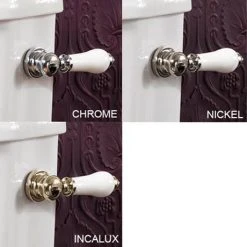 Silverdale Victorian Garden Pattern Close Coupled Toilet - Excludes Seat -Toilets Shop Silverdale Victorian Garden Close Coupled Toilet d2 460