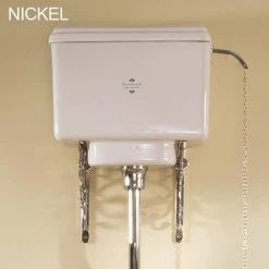 Silverdale Victorian High Level Toilet - Excludes Seat -Toilets Shop Silverdale Victorian High Level Toilet with Nickel Fittings 460