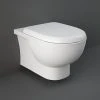 RAK Tonique Wall Hung Rimless Pan + Quick Release Soft Close Seat -Toilets Shop TONRWHSC P