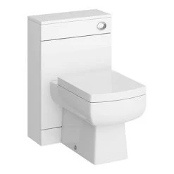 Toreno Gloss White WC Unit with Cistern + Slimline Soft Close Seat W500 x D200mm