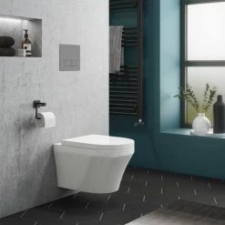 Toronto Modern Round Wall Hung Toilet inc. Soft Close Seat -Toilets Shop TWHWCS nd1 460