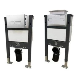 Valencia Wall Hung Toilet with Soft Close Seat (incl. Chrome Flush + Concealed Cistern Frame) -Toilets Shop VALWHCHT detail01 460