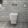Valencia Wall Hung Toilet with Soft Close Seat (incl. Chrome Flush + Concealed Cistern Frame) -Toilets Shop VALWHCHT p