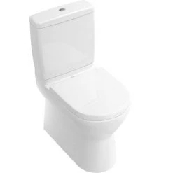 Villeroy and Boch O.novo BTW Close Coupled Toilet (Side/Rear Entry Water Inlet) + Soft Close Seat -Toilets Shop VBONBICCWC D3 460
