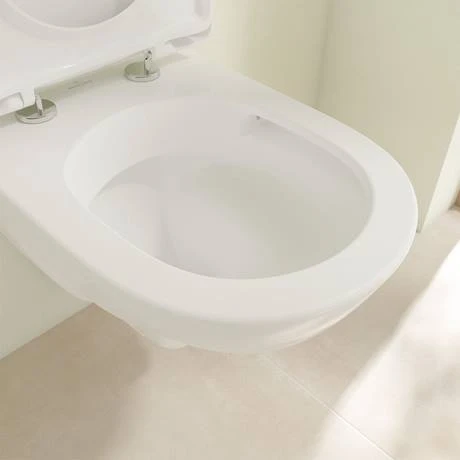 Villeroy and Boch O.novo Compact Rimless Wall Hung Toilet + Soft Close Seat 4 Villeroy and Boch O.novo Compact Rimless Wall Hung Toilet + Soft Close Seat - Image 2