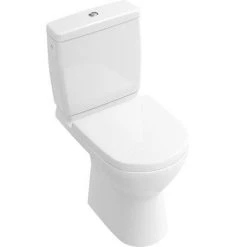 Villeroy and Boch O.novo Compact Rimless Close Coupled Toilet (Side/Rear Entry Water Inlet) + Soft Close Seat -Toilets Shop VBONCSISC D2 460 1
