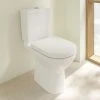 Villeroy and Boch O.novo Rimless Close Coupled Toilet (Bottom Entry Water Inlet) + Soft Close Seat -Toilets Shop VBONSISC P