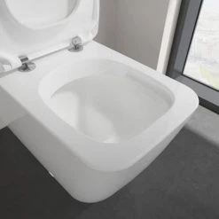 Villeroy and Boch Venticello DirectFlush Rimless BTW Close Coupled Toilet (Side/Rear Entry Water Inlet) + Soft Close Seat -Toilets Shop VBVOBICCR D4 460