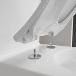 Villeroy and Boch Venticello DirectFlush Rimless BTW Close Coupled Toilet (Bottom Entry Water Inlet) + Soft Close Seat -Toilets Shop VBVOBICCR D5 460 1