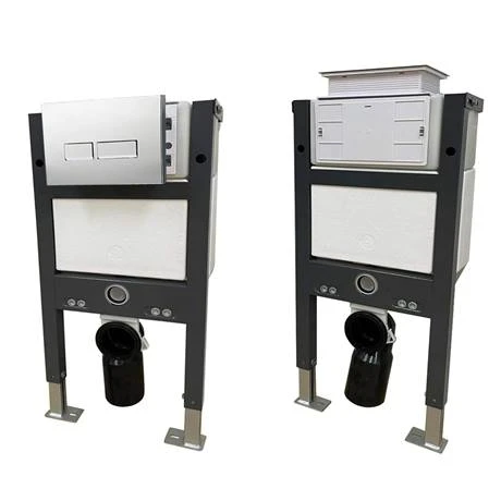 Compact Dual Flush Concealed WC Cistern with Wall Hung Frame & Standard Toilet 6 Compact Dual Flush Concealed WC Cistern with Wall Hung Frame & Standard Toilet - Image 4