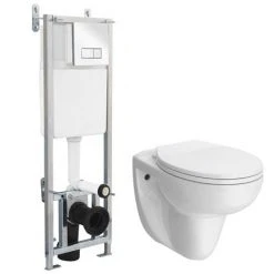 Wall Hung Toilet with Dual Flush Concealed WC Cistern + Wall Hung Frame -Toilets Shop XTY005 NTS010 WHP001 nd1 460