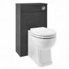 York Traditional Dark Grey BTW WC Unit with Pan & Top-Fixing Seat -Toilets Shop YWCDGY p