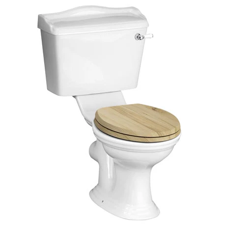 York Traditional Close Coupled Toilet + Soft Close Seat 3 York Traditional Close Coupled Toilet + Soft Close Seat