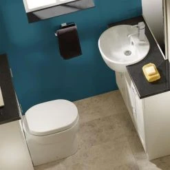 Roper Rhodes Zest Back to Wall WC Pan & Soft Close Seat -Toilets Shop ZBWPAN50 D1 460
